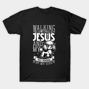 Jesus and dog - Toy Poodle T-Shirt